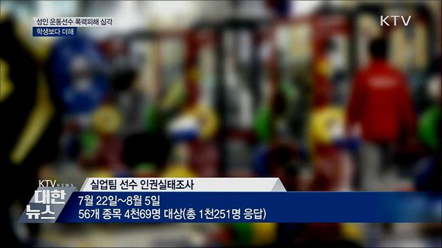 성인 운동선수 폭력피해 심각···학생보다 더해