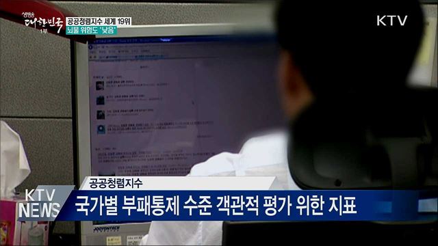 공공청렴지수 세계 19위···뇌물 위험도 &#39;낮음&#39;