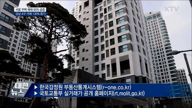 지난달 서울 주택 매매, 지난해보다 85&#37; 급증