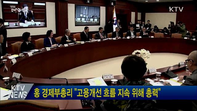 홍 경제부총리 &#34;고용개선 흐름 지속 위해 총력&#34;