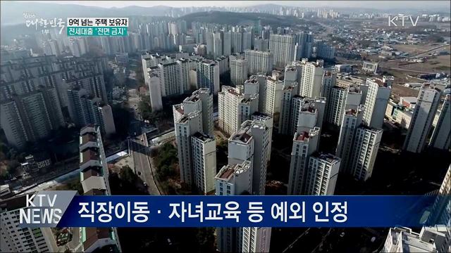 시가 9억 넘는 주택 보유자 &#39;전세대출 금지&#39;