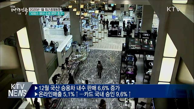 1월 최근경제동향 &#34;서비스 생산·소비 완만히 증가&#34;
