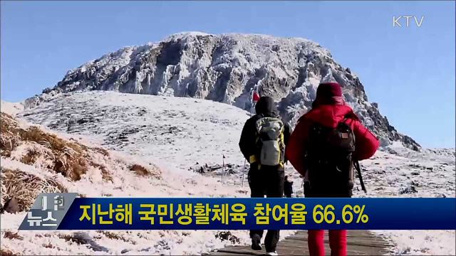 지난해 국민생활체육 참여율 66.6&#37;
