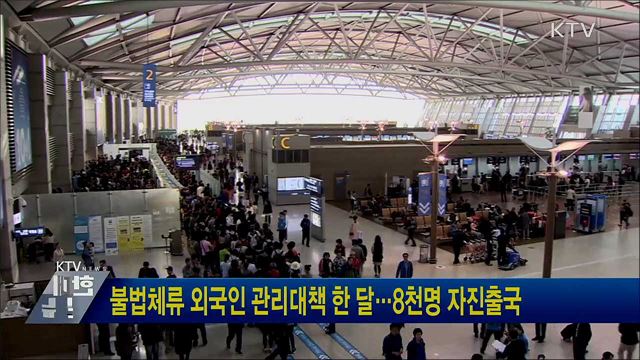 불법체류 외국인 관리대책 한 달···8천명 자진출국