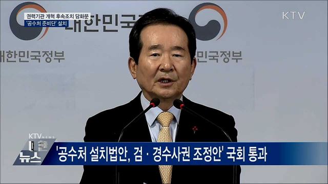 '공수처 준비단' 설치···국가-자치경찰 분리 [오늘의 브리핑]
