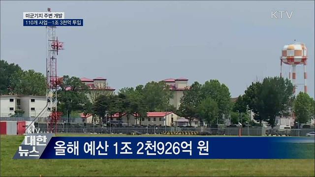 미군기지 주변 개발 110개 사업에 1조 3천억 투입