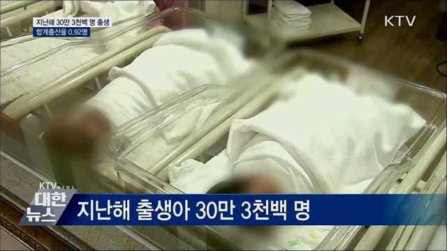 지난해 30만 3천백 명 출생···역대 최저