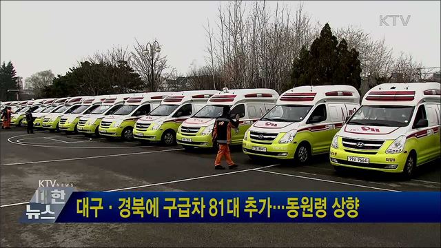 대구·경북에 구급차 81대 추가···동원령 상향
