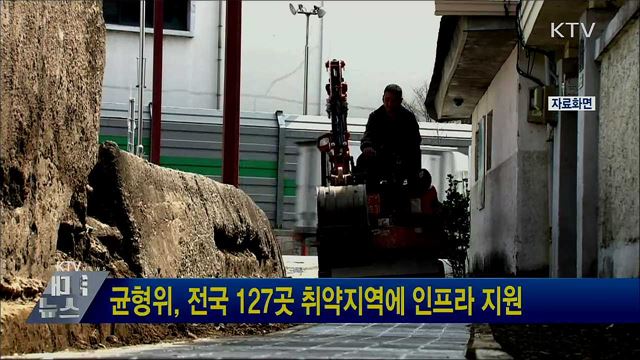 균형위, 전국 127곳 취약지역에 인프라 지원