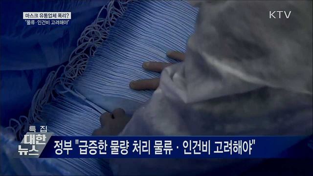 마스크 유통업체 폭리?···"물류·인건비 고려해야"