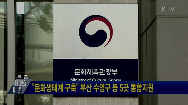 &#34;문화생태계 구축&#34; 부산 수영구 등 5곳 통합지원