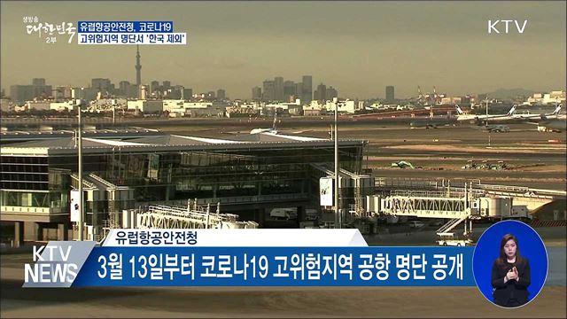 EASA, 코로나19 고위험 명단서 '한국 공항' 제외