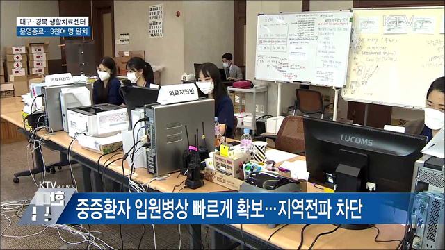 대구·경북 생활치료센터 운영종료···3천여 명 완치