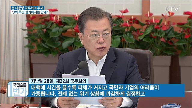 "3차추경 실기 안돼···내수반등 종합대책 포함"