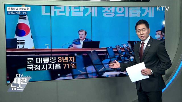 국정지지율 71&#37; [유용화의 오늘의 눈]