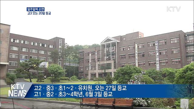 일주일씩 순연···고3 오는 20일 등교