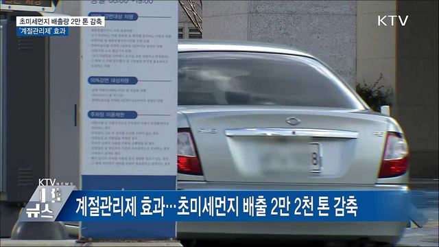 초미세먼지 배출량 2만 톤 감축···&#39;계절관리제&#39; 효과