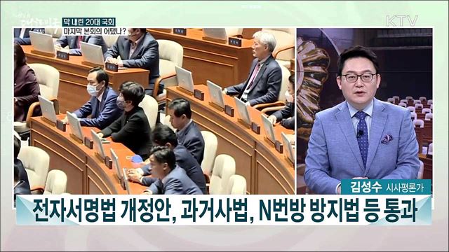20대 국회 마지막 본회의, 과거사법·n번방 방지법 통과