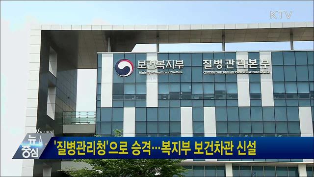&#39;질병관리청&#39;으로 승격···복지부 보건차관 신설