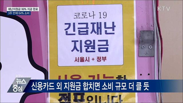 &#34;신용카드로 받은 재난지원금 3주 만에 64&#37; 소비&#34;