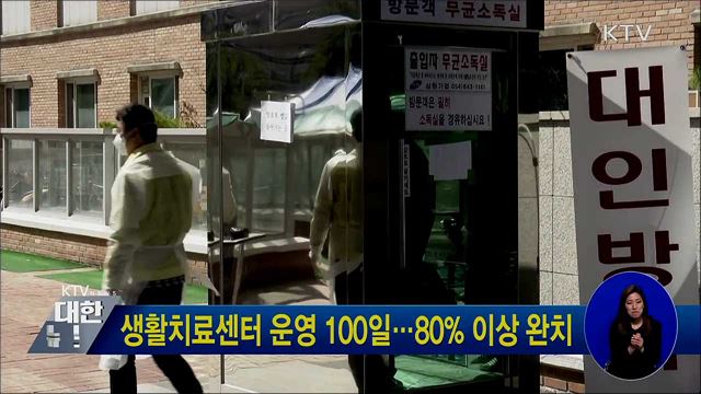 생활치료센터 운영 100일···80&#37; 이상 완치