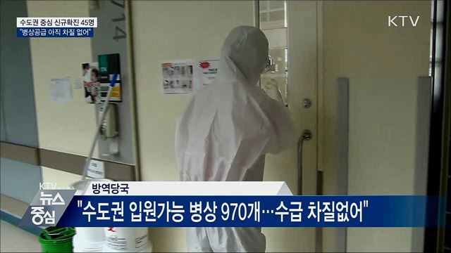 신규확진 45명···&#34;수도권 병상공급 아직 차질 없어&#34;