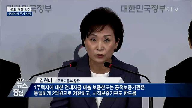 수도권·대전·청주 규제지역···&#34;투기적 투자 차단&#34;