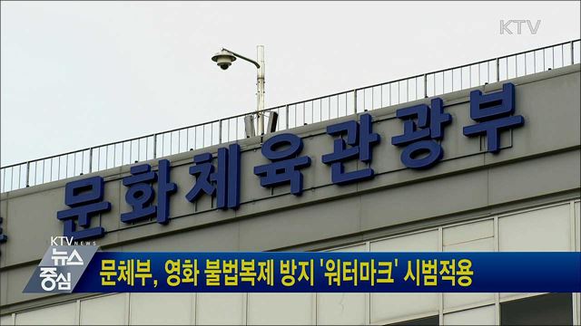 문체부, 영화 불법복제 방지 &#39;워터마크&#39; 시범적용