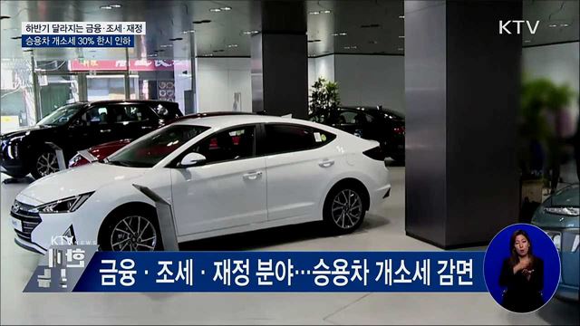승용차 개별소비세 연말까지 30&#37; 한시 인하