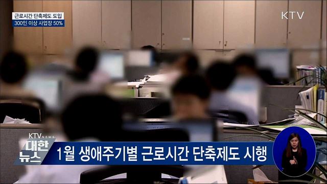 300인 이상 사업장 50&#37; 근로시간 단축제도 도입