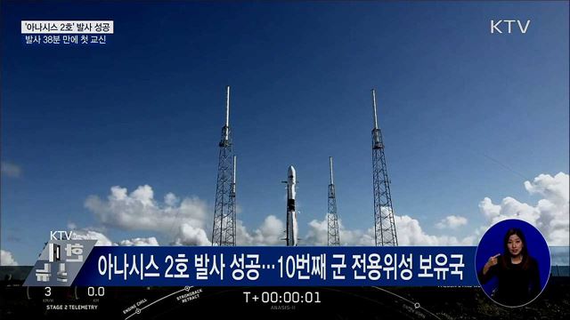 한국 최초 군 전용 위성 &#39;아나시스 2호&#39; 발사 성공