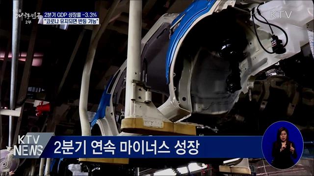 2분기 GDP 성장률 -3.3&#37;···&#34;3분기 반등 가능&#34;