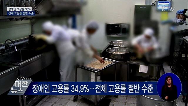 장애인 고용률 35&#37;···전체 고용률 절반 수준