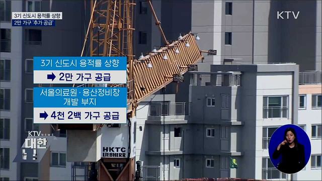 3기 신도시 용적률 상향···2만 가구 추가 공급