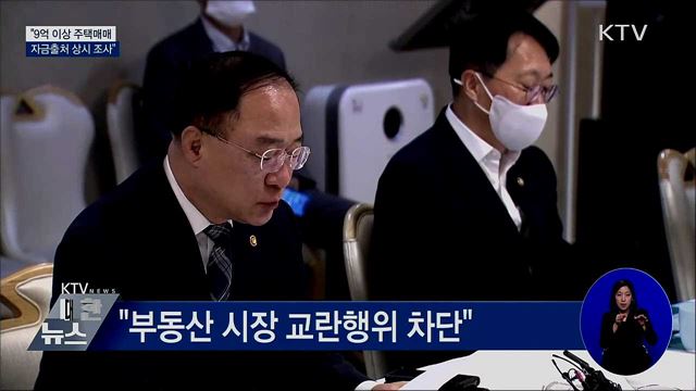 홍 부총리 &#34;9억 이상 고가주택 자금출처 상시 조사&#34;