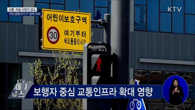 교통·자살 사망자 감소···&#39;국민생명지키기&#39; 정책 속도