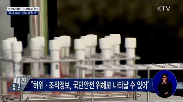 허위·조작정보 확산···&#34;중대 범죄···책임 물을 것&#34;
