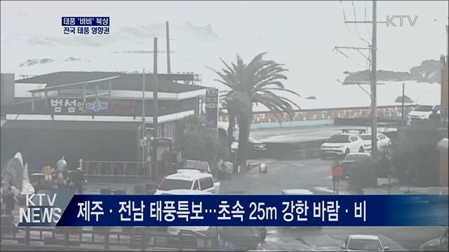 태풍 &#39;바비&#39; 북상···전국 태풍 영향권