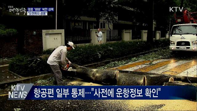 태풍 &#39;바비&#39; 북한 상륙···&#34;오전까지 강풍&#34;