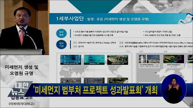 &#39;미세먼지 범부처 프로젝트 성과발표회&#39; 개최