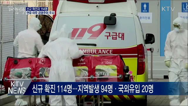 신규 확진 114명···연휴 이후 감염추이 주시