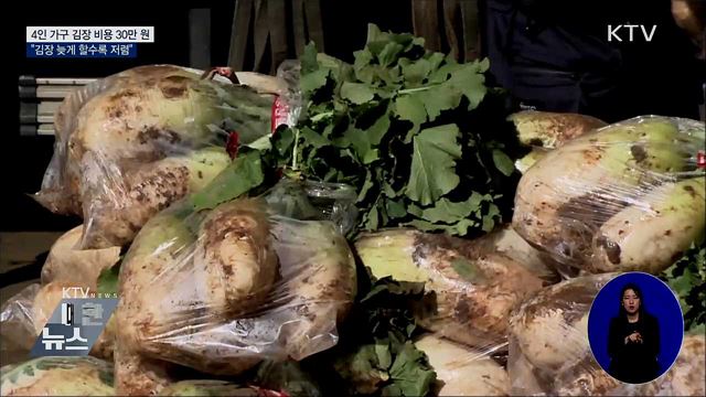 4인 가구 김장 비용 30만 원···"늦게 할수록 저렴"