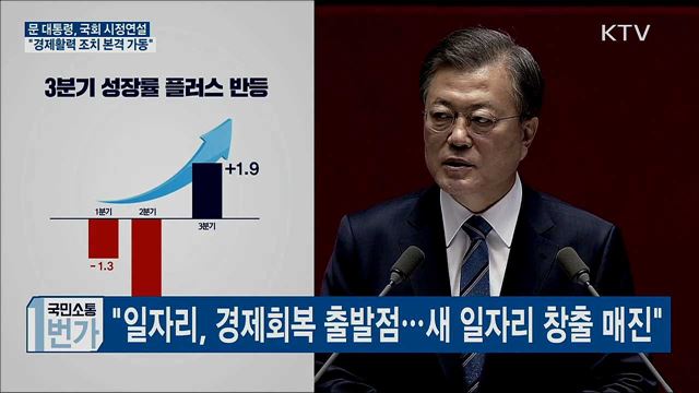 국회 시정연설···"경제활력 조치 본격 가동"