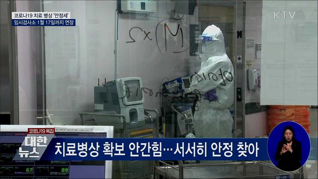 병상 상황 '호전'···임시검사소 1월 17일까지 연장