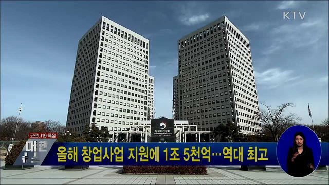 올해 창업사업 지원에 1조5천억···역대 최고