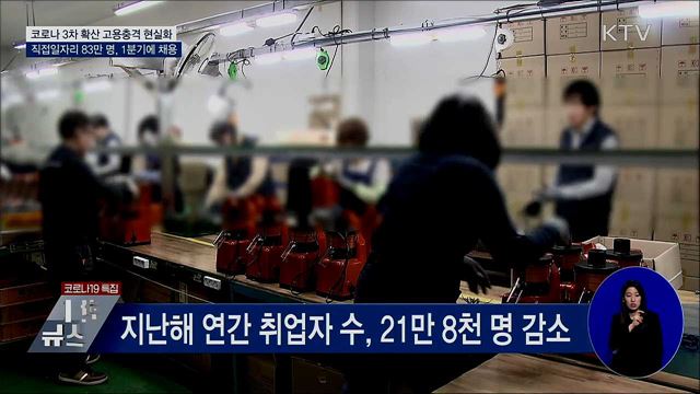 고용 충격···직접일자리 83만 명 1분기에 채용