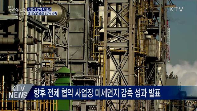 &#39;미세먼지 저감&#39; 협약 사업장, 오염물질 25&#37; 감축