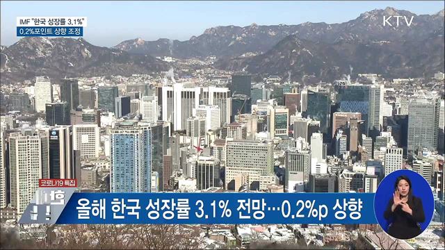 IMF, 韓 올해 성장률 3.1&#37; 전망···0.2&#37;p 상향