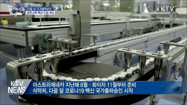 "코로나19 백신 20일 내 국가출하승인"···도입 '속도'