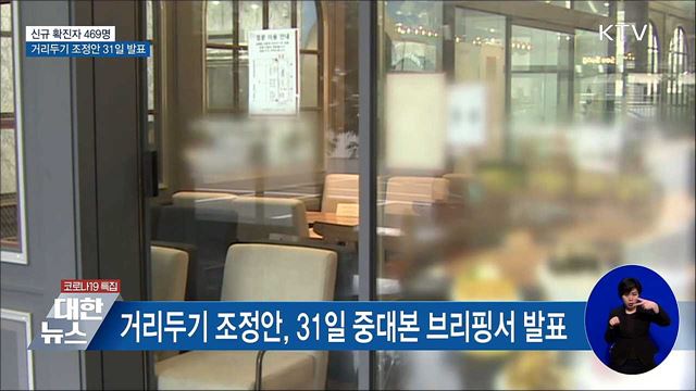 신규확진 469명···거리두기 조정안 31일 발표